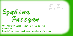 szabina pattyan business card
