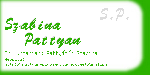 szabina pattyan business card